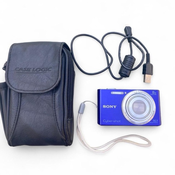SONY Cyber-shot DSC-W730 16Mp Digital Camera BLUE w/ Case, & Charger Sd Card - Picture 1 of 8